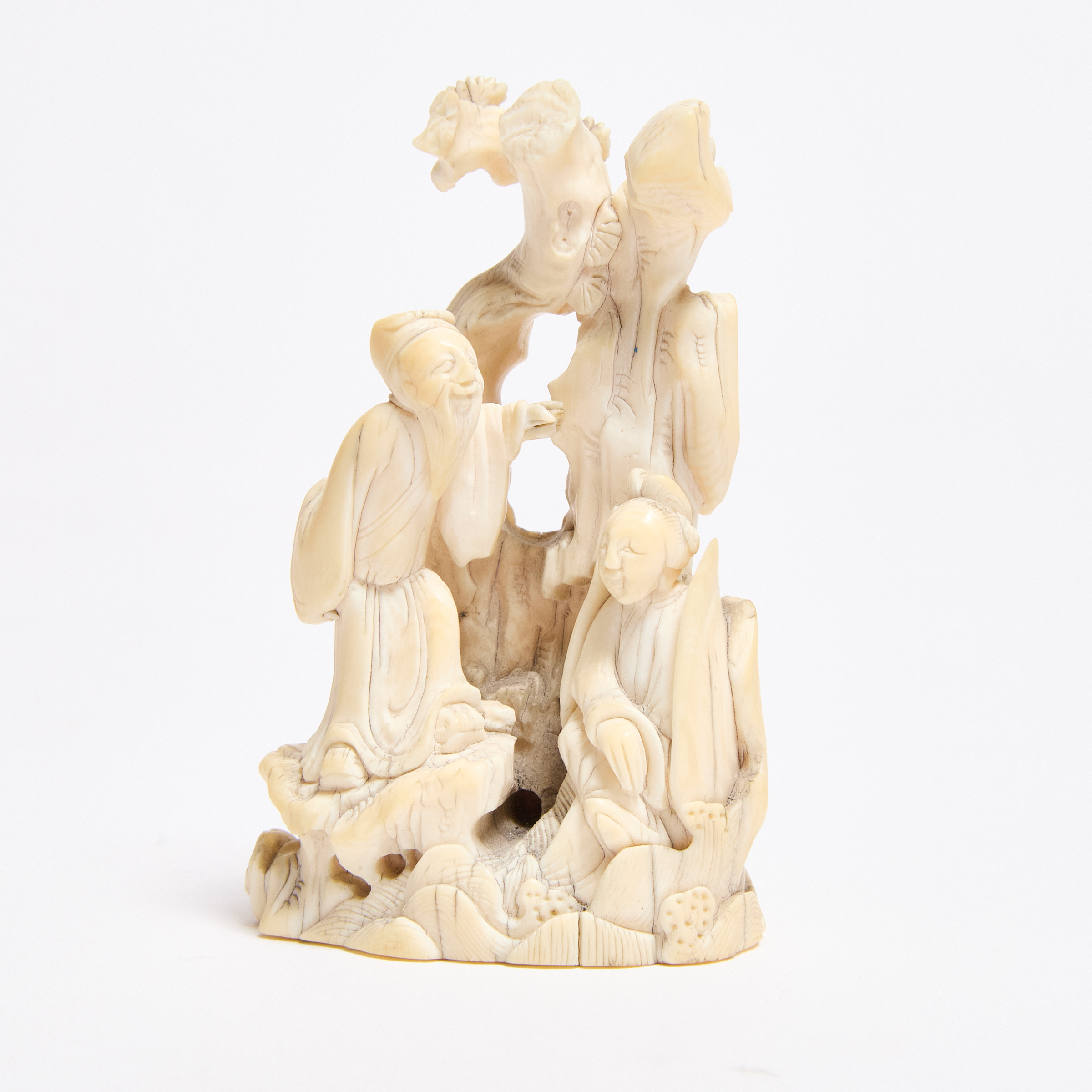 A Small Ivory Figural Group  2fb06d2