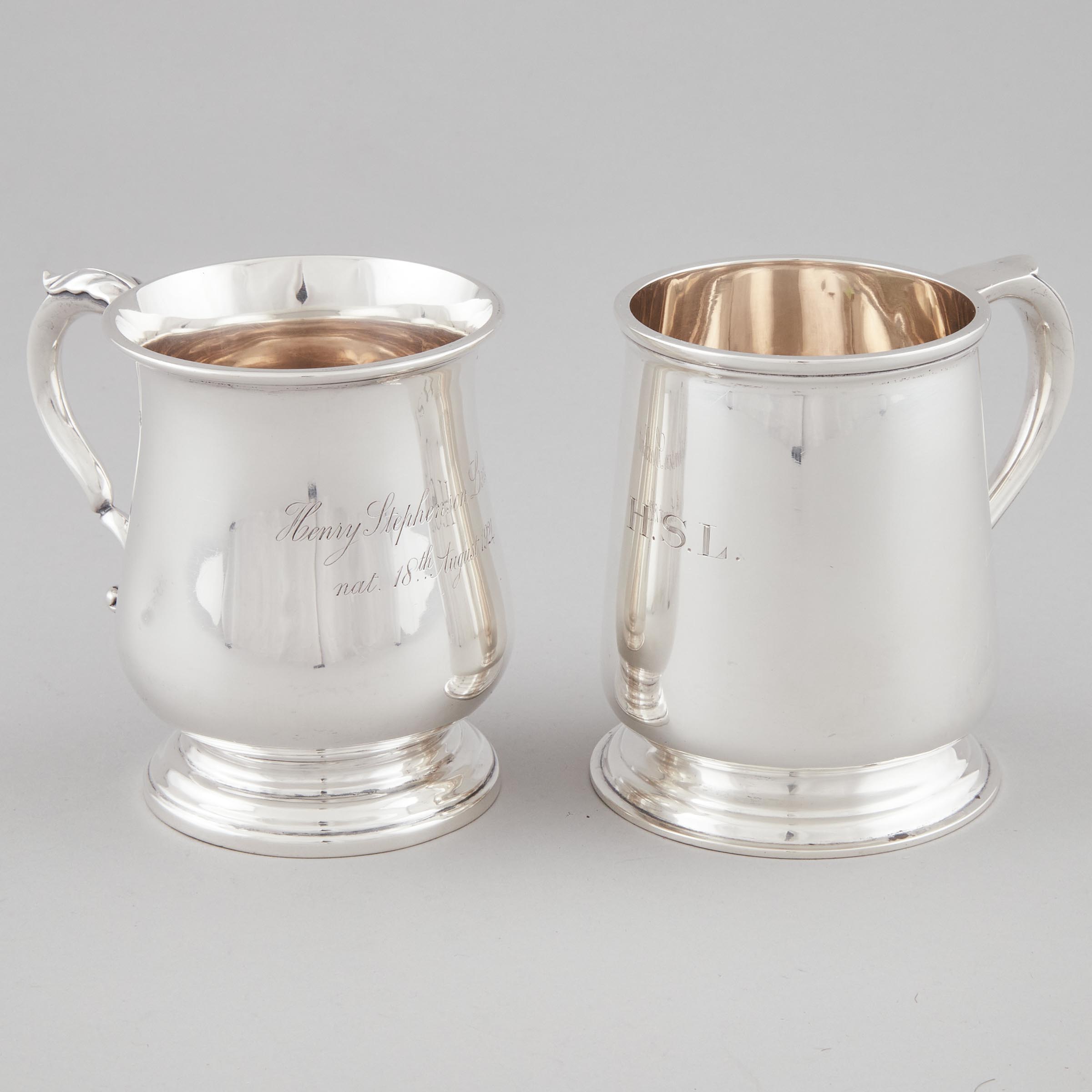 Two English Silver Mugs Sibray  2fb076e