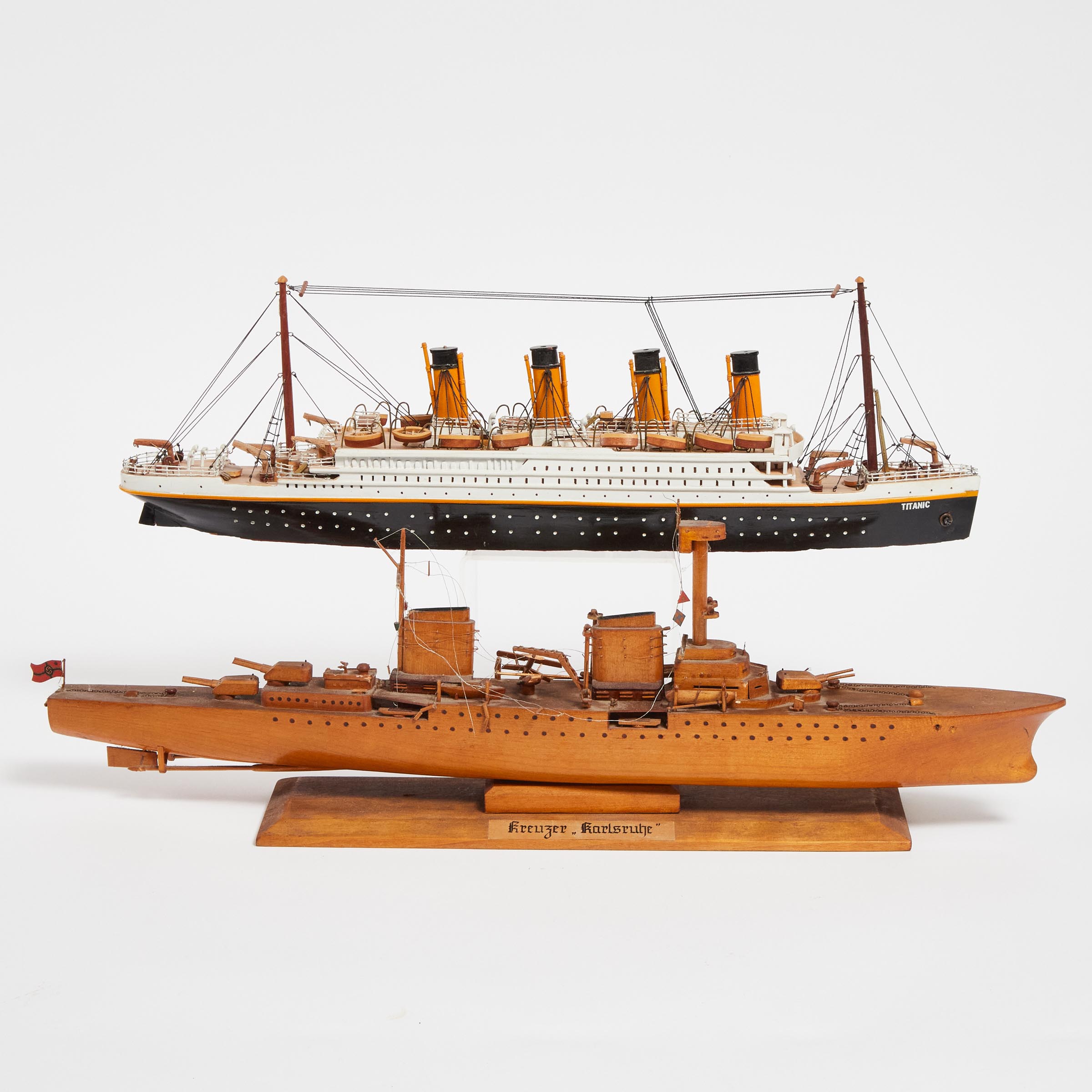 Two Model Ships mid and late 20th 2fb077c