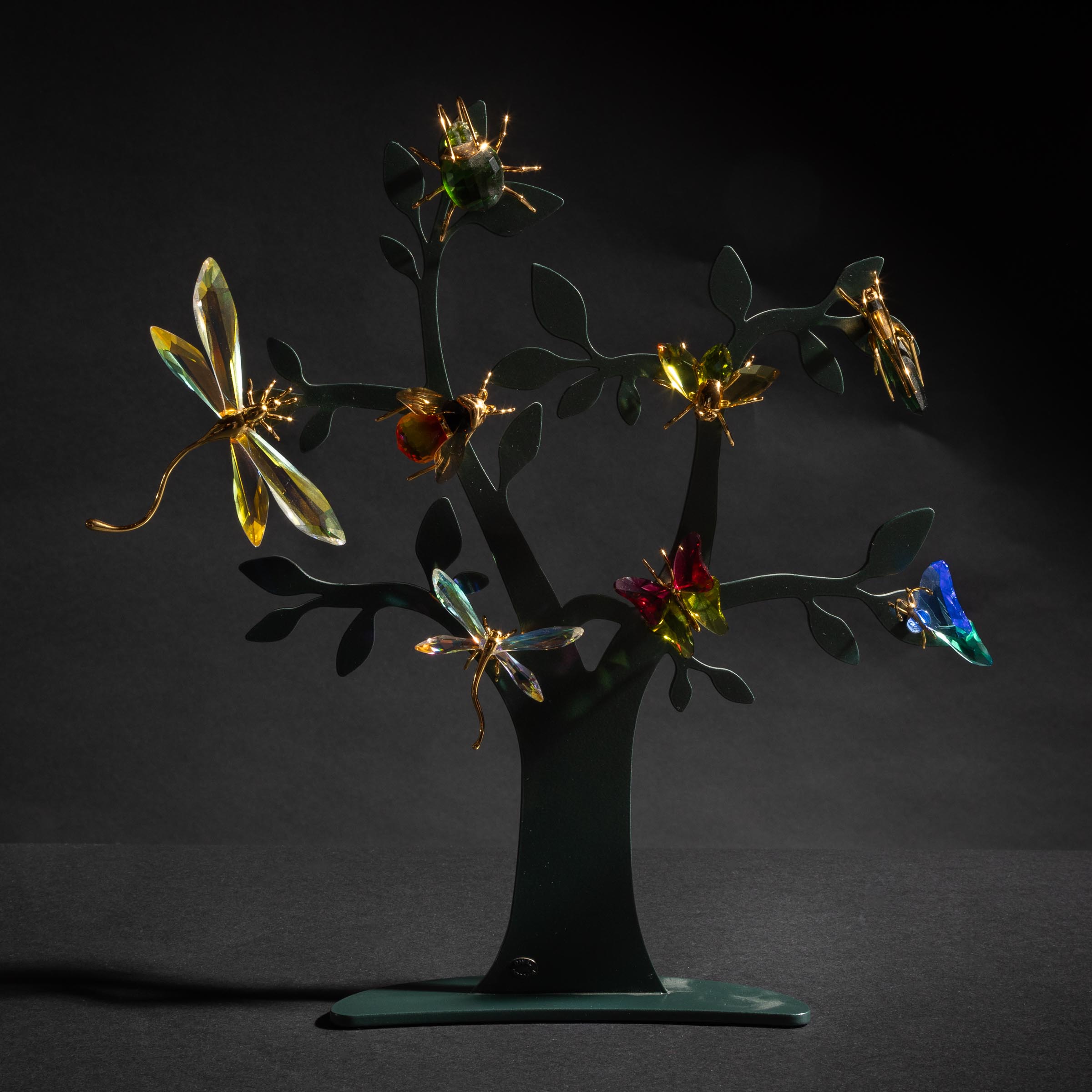 Swarovski Crystal Tree with Eight Coloured