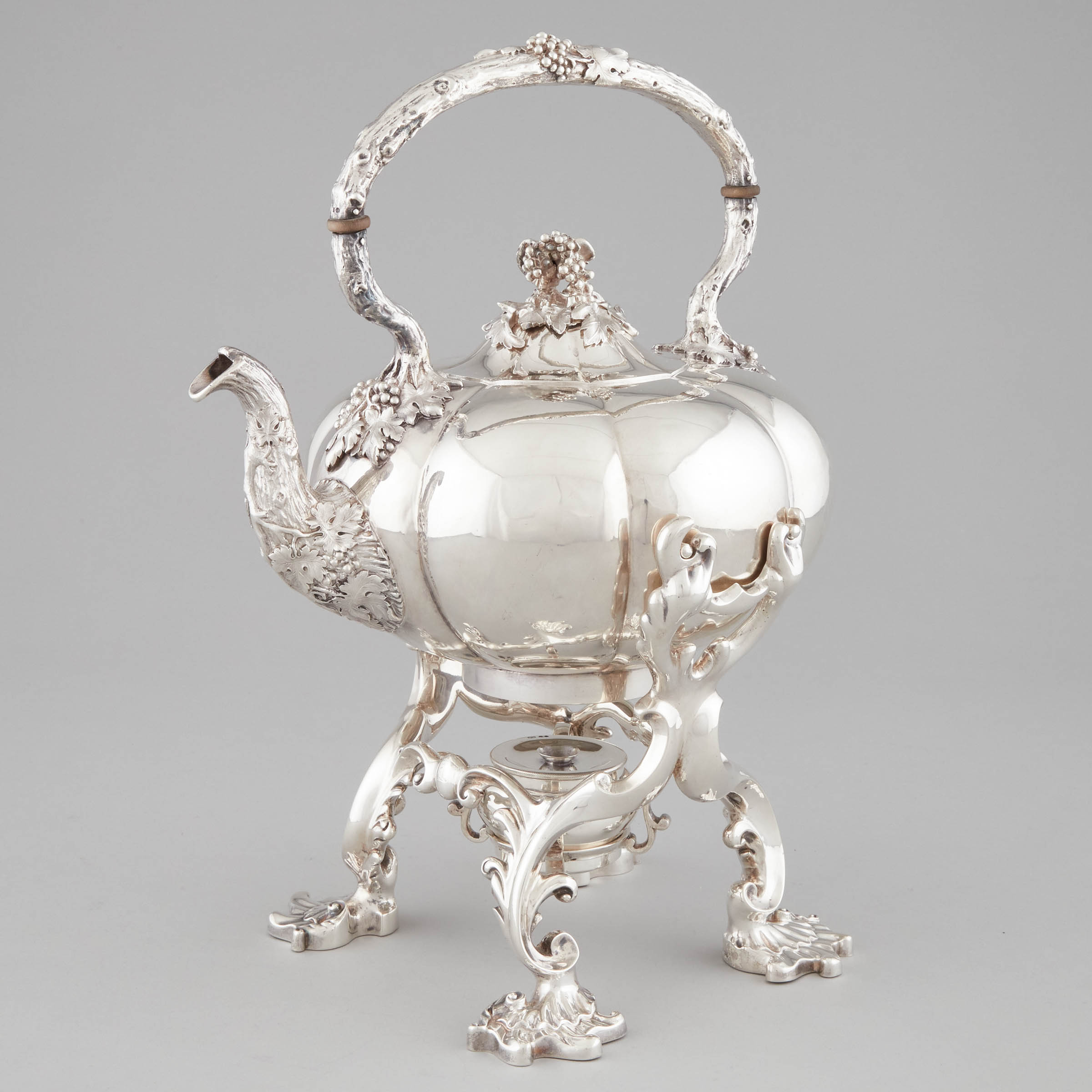 William IV Silver Kettle on Lampstand  2fb08ff