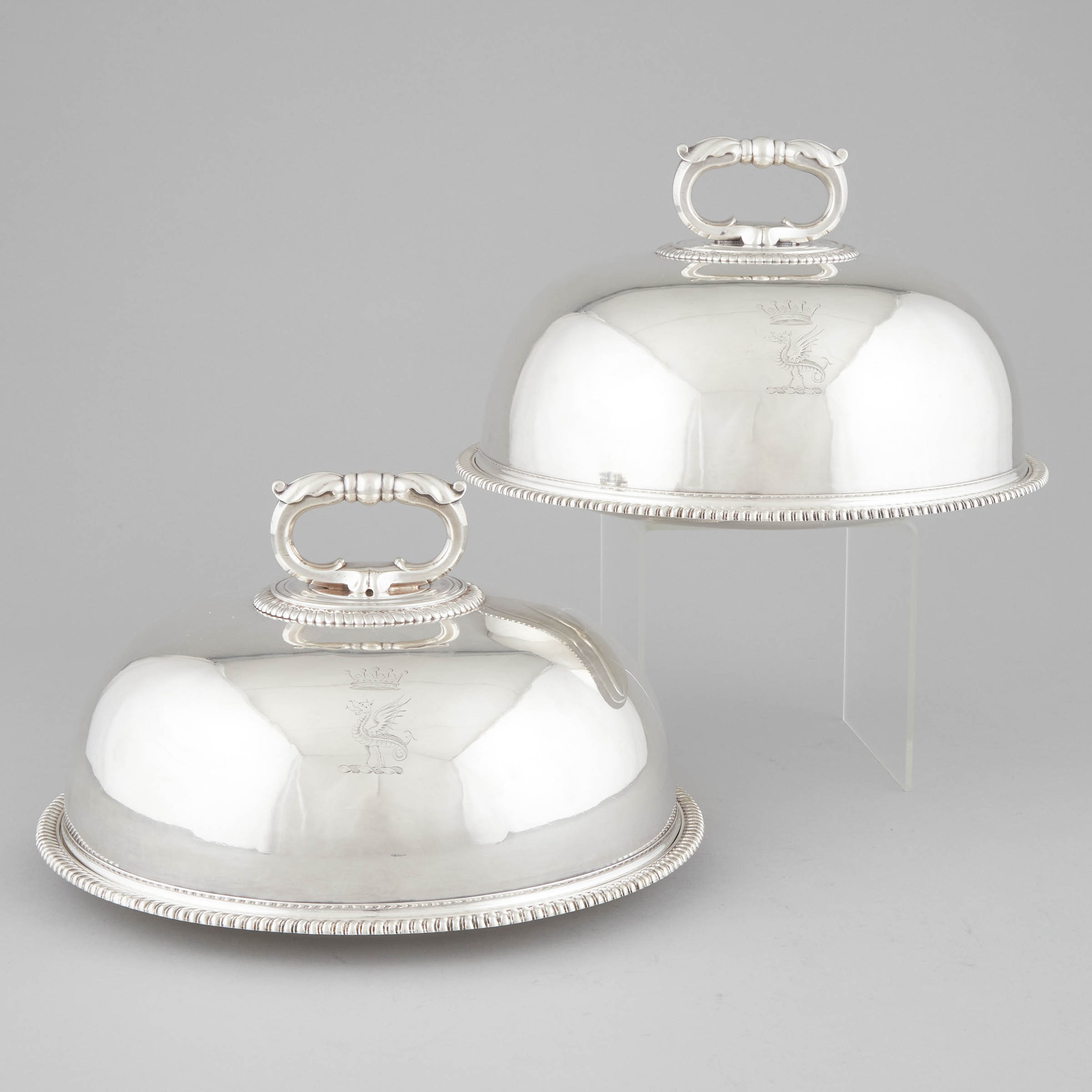 Pair of George II Silver Circular Dish