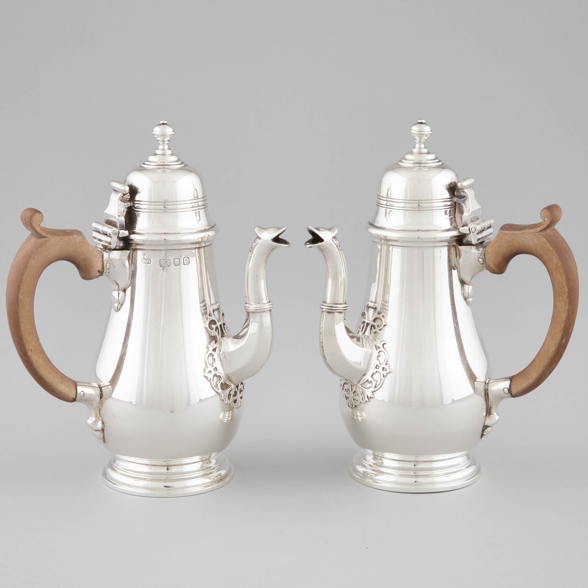 Pair of English Silver Caf au Lait 2fb0950