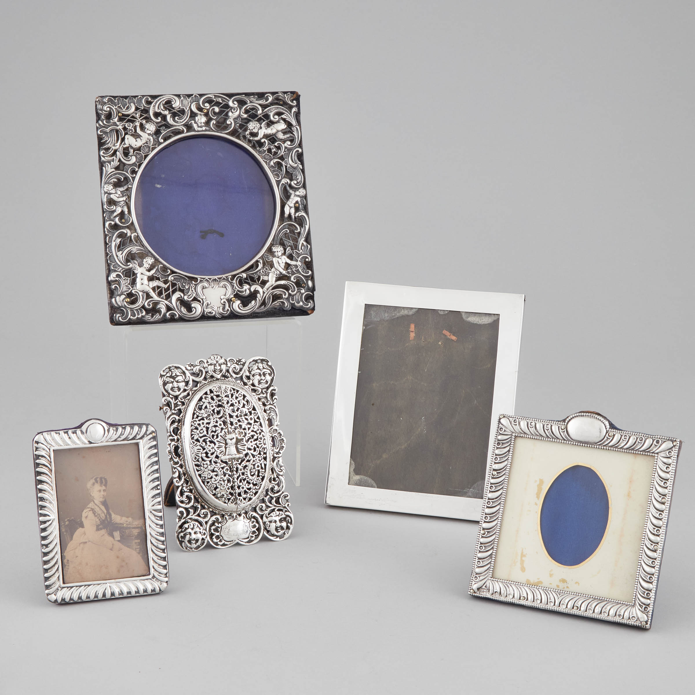 Group of English Silver Picture Frames,