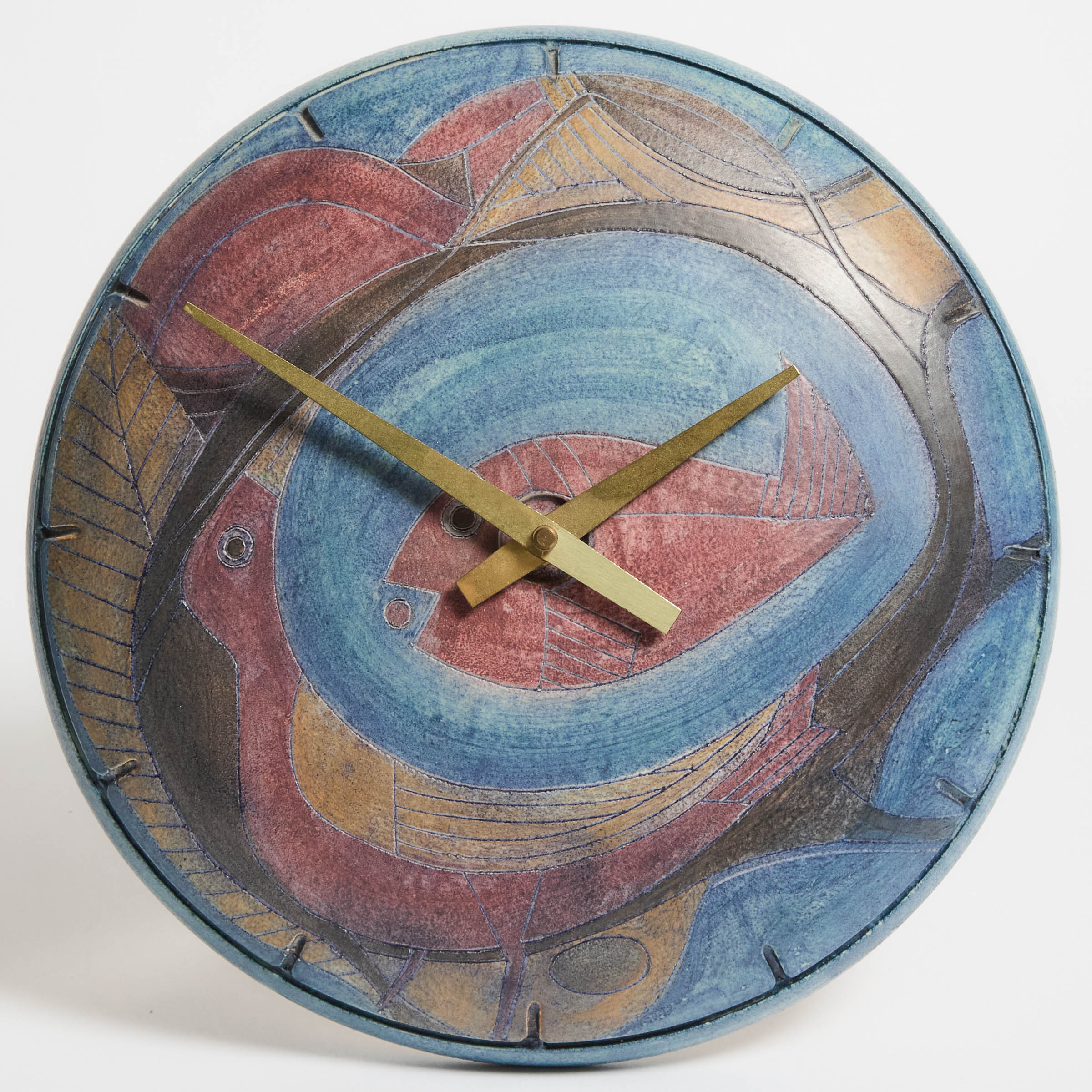 Brooklin Pottery Wall Clock, Theo and