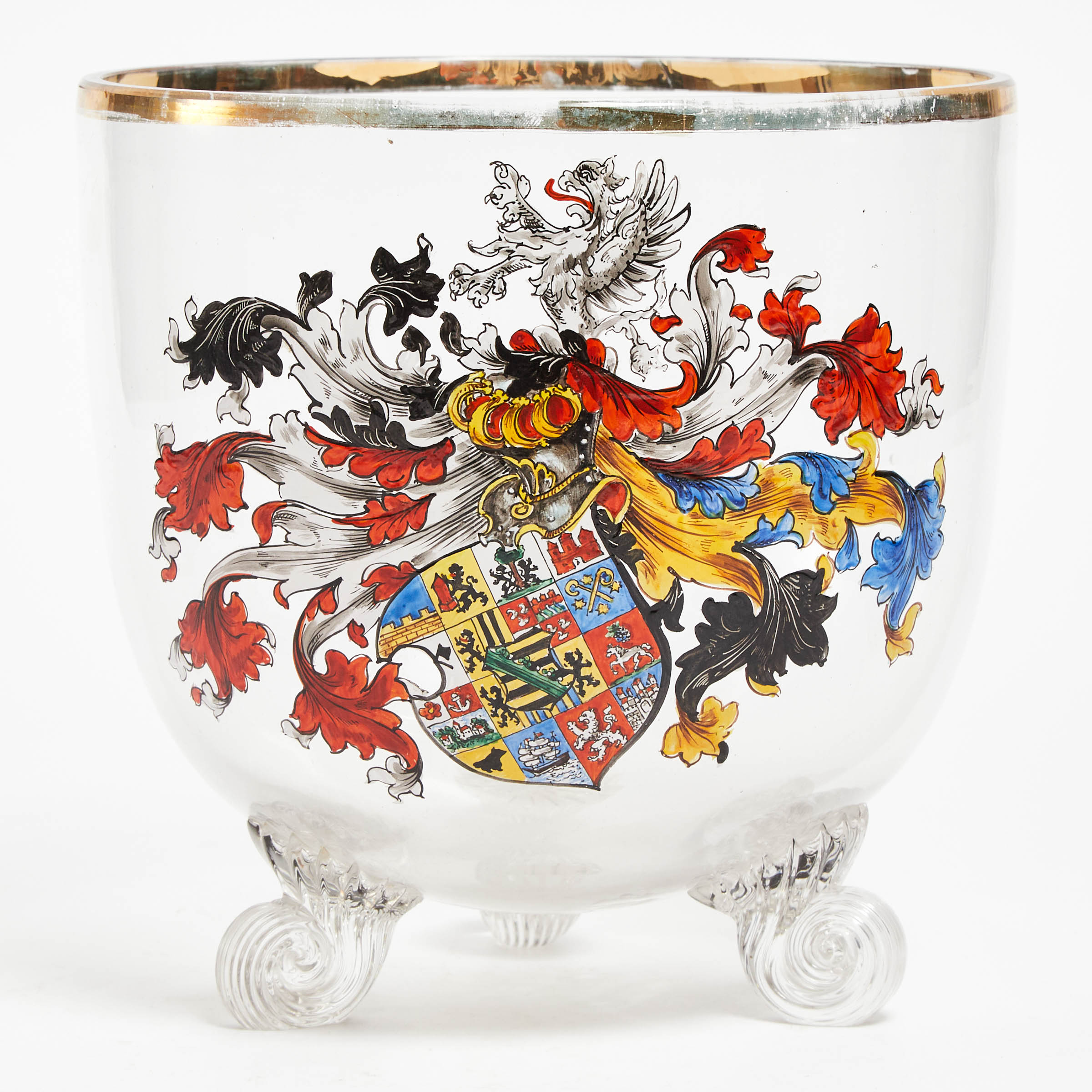 Continental Armorial Enameled Glass 2fb09d4