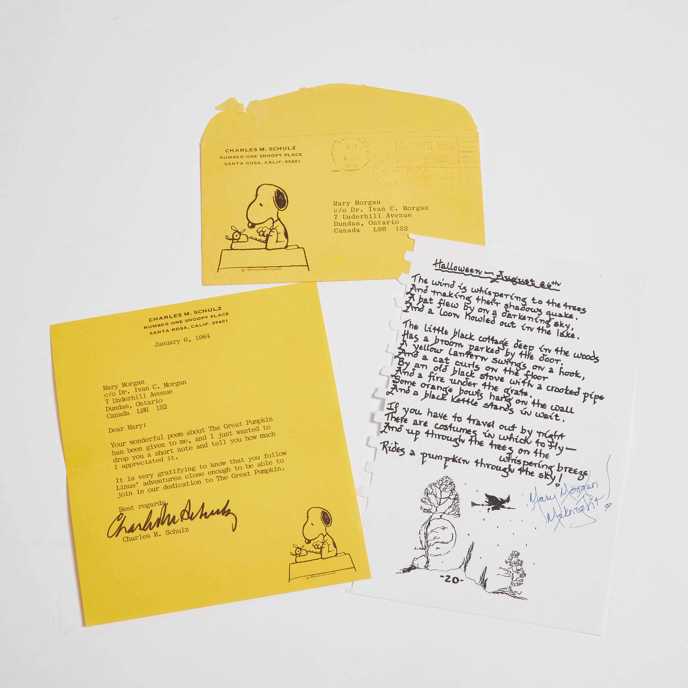 Charles M. Schultz Signed Letter, January