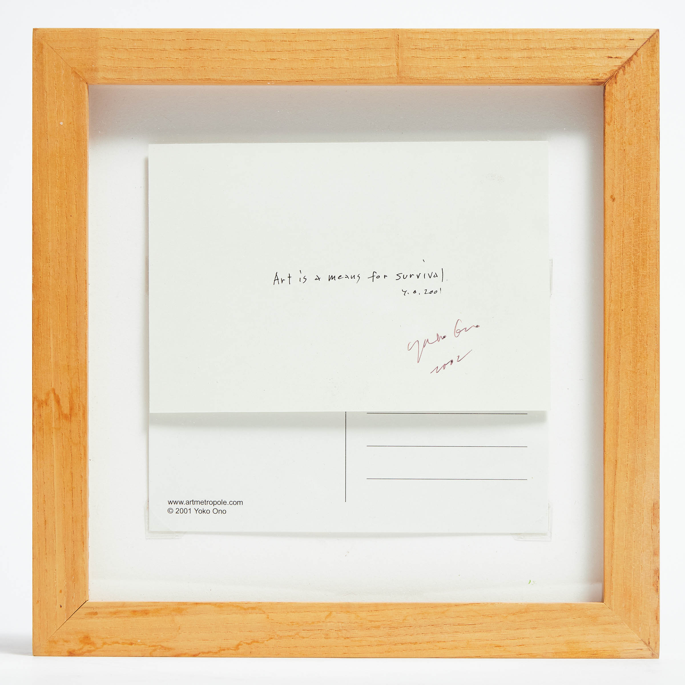 Yoko Ono Autographed Artmetropole  2fb0a67