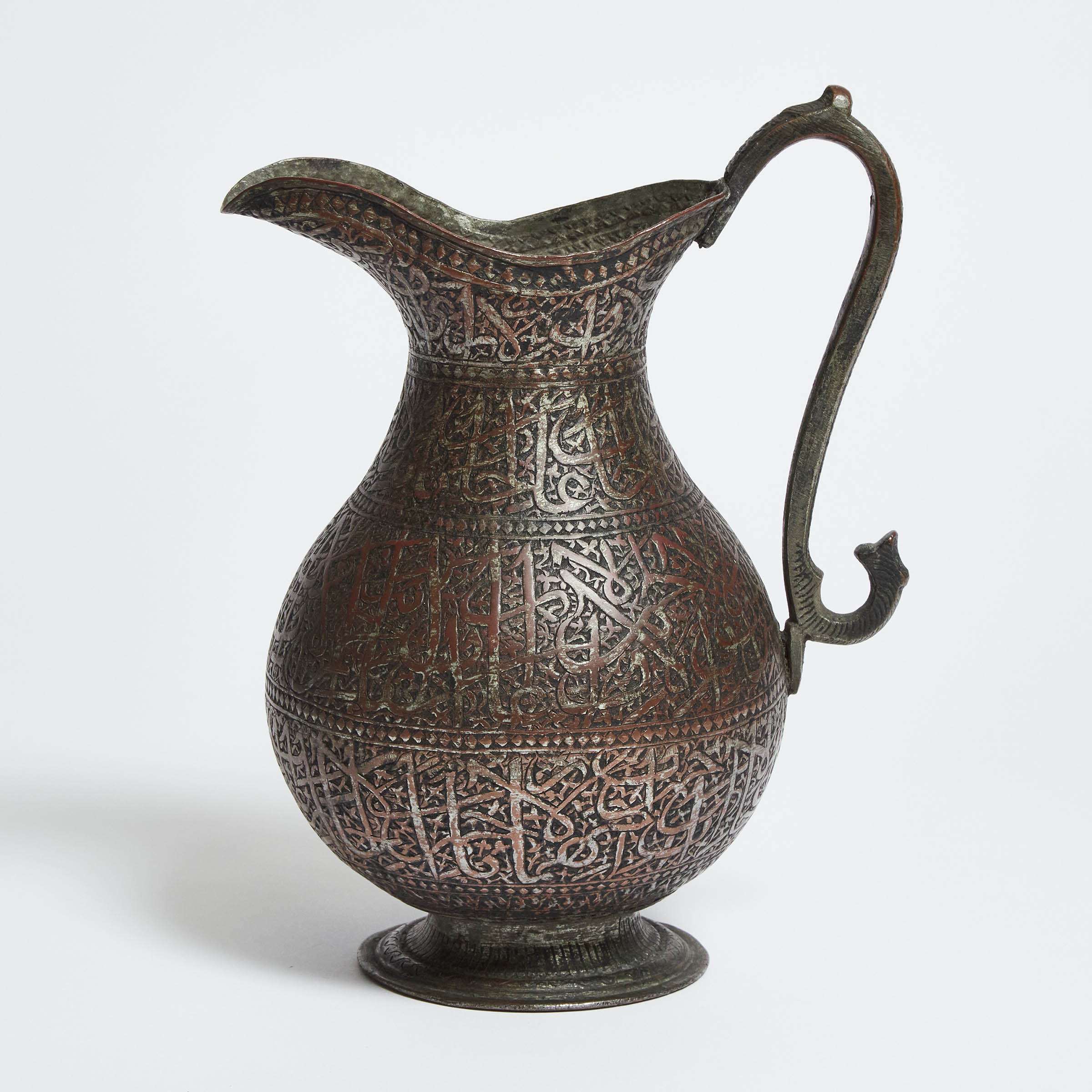 Indo Persian Tinned Copper Pitcher  2fb0a69