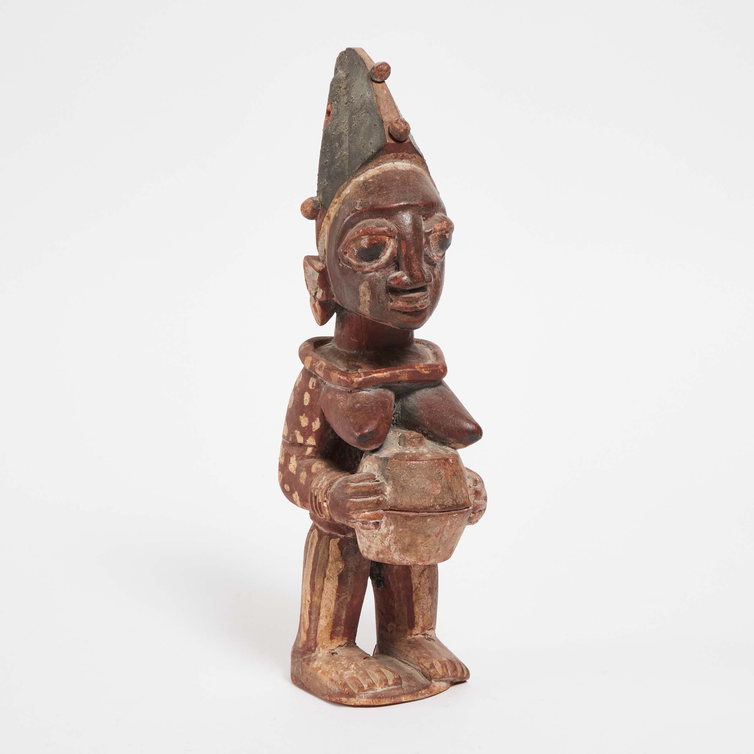 Yoruba Bowl Bearer Female Figure  2fb0af4