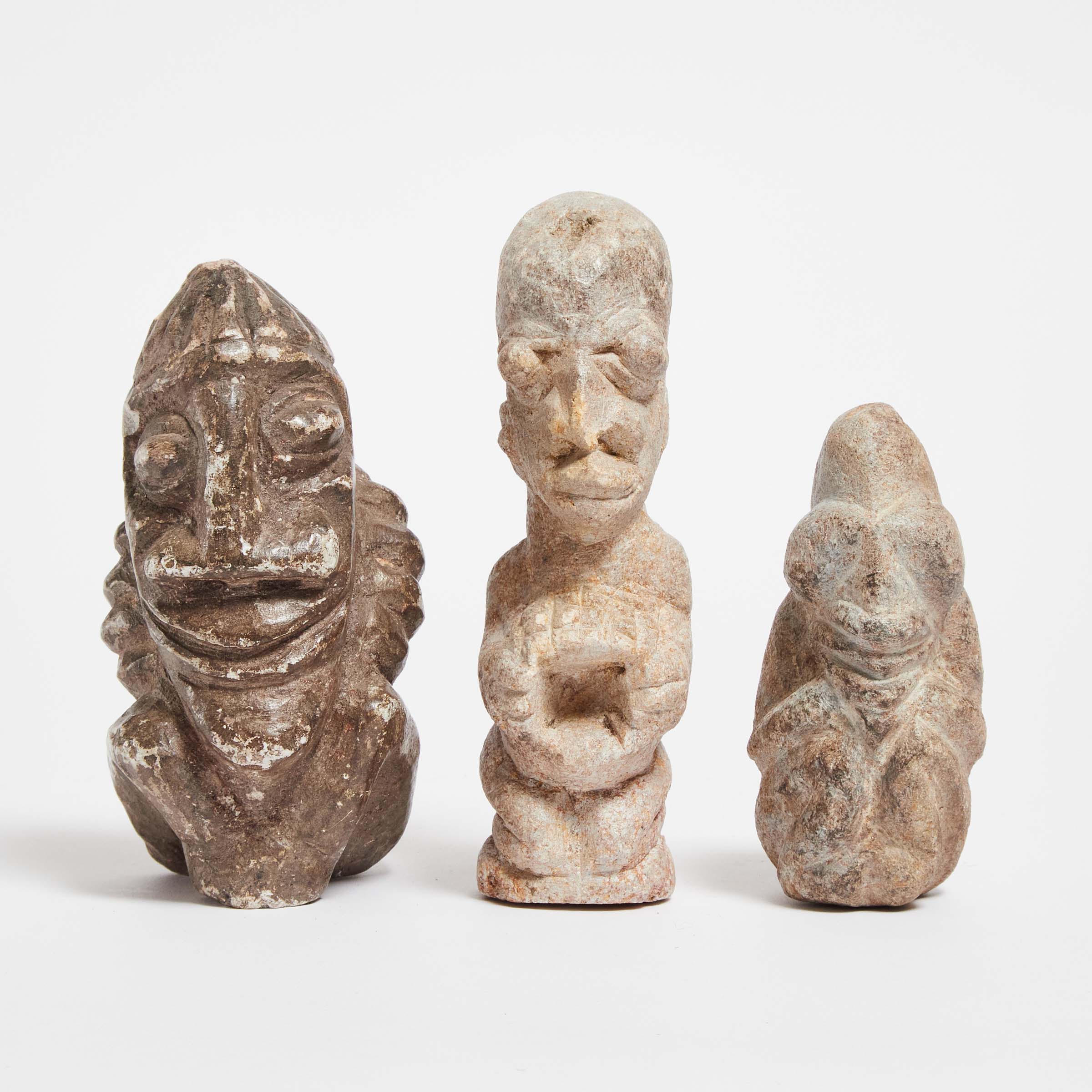 Group of Three Nomoli Stone Figures  2fb0ac4