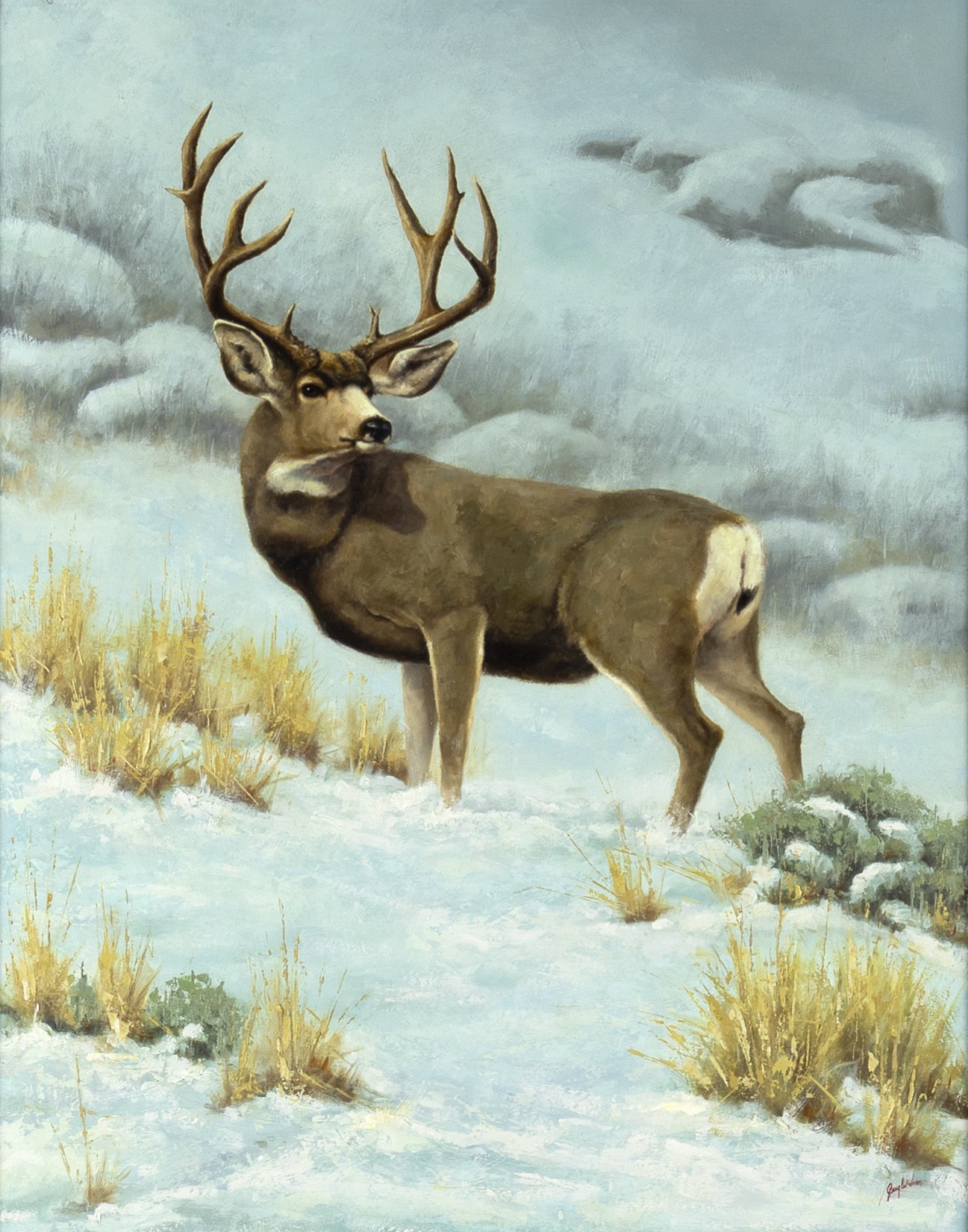 GREG WILSON (1962- ), MULE DEER BUCK