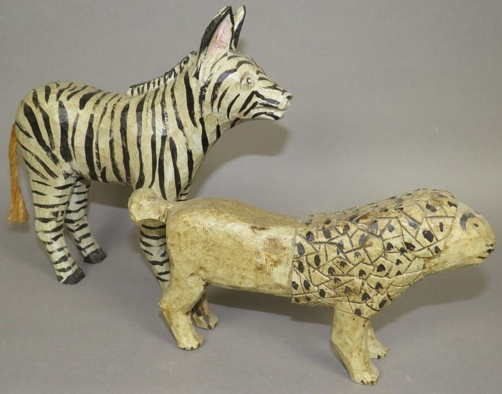 2 FOLK ART CARVINGS BY DANIEL  2fb0d67