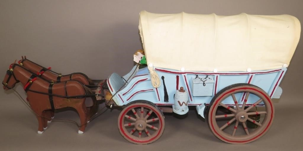 FOLK ART CONESTOGA WAGON BY LUKE GOTTSHALLca.