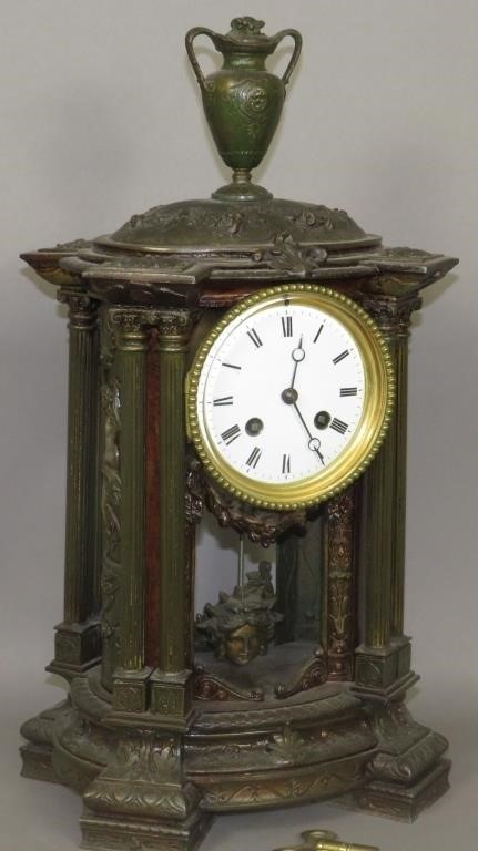 FRENCH MANTLE CLOCKca 1900 eight day 2fb0e98