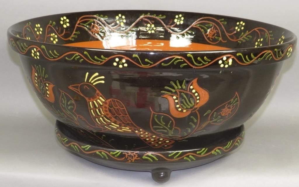 MORAVIAN STYLE SGRAFFITO BOWLca. 12-25-1998;