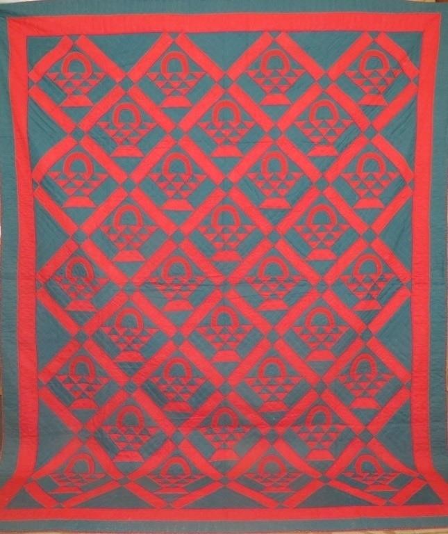 VIBRANT RED GREEN BASKET PATTERN 2fb0fe9