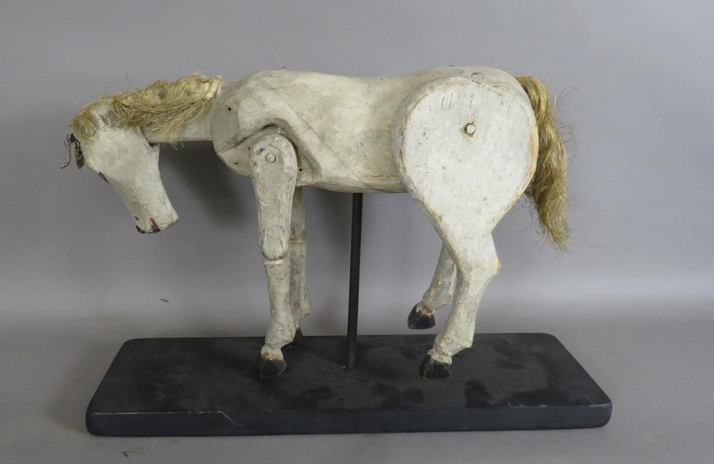 WOODEN JOINTED HORSE WHIMSYca  2fb100a