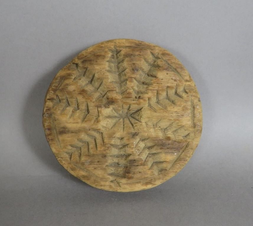 CARVED RADIAL STAR PATTERN BUTTER 2fb1028
