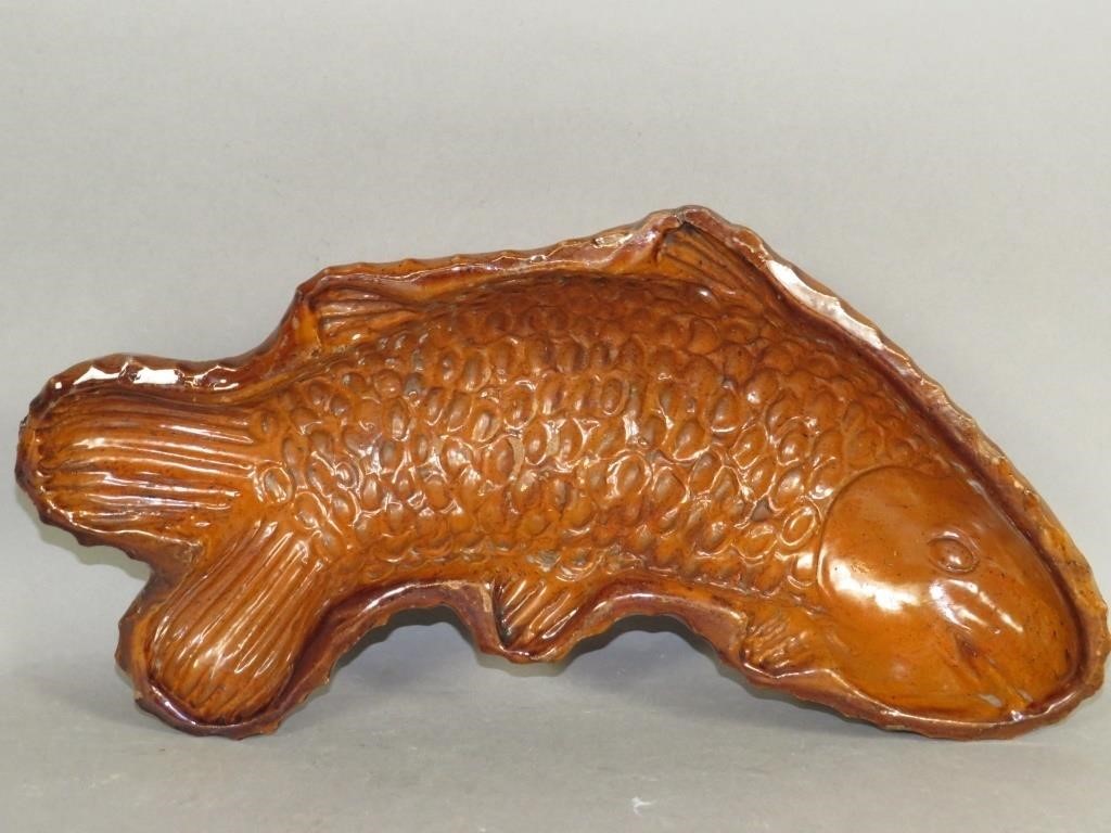 PA FISH PATTERN FOOD MOLDca. 1880; well