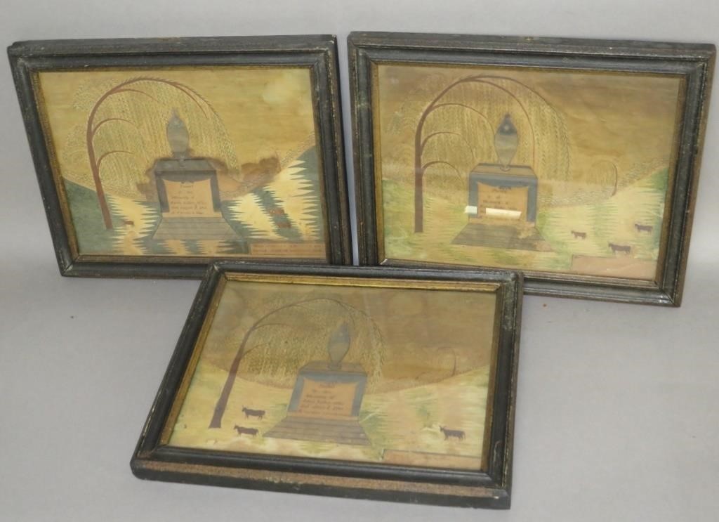 MATCHED SET OF 3 FRAMED MEMORIALSca  2fb1045