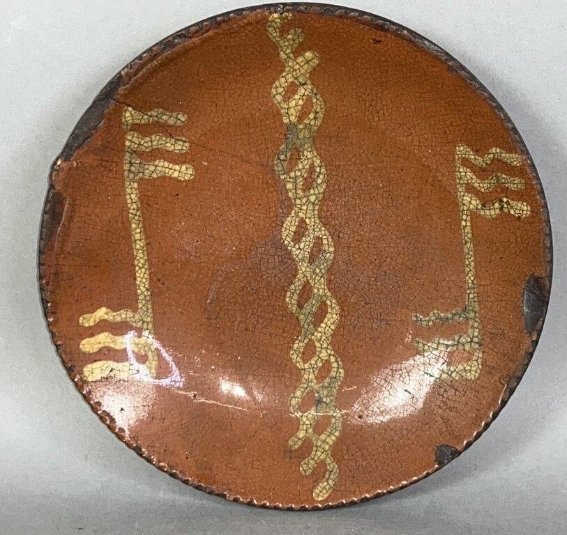 PA SLIPWARE PLATE CA 1865 WITH 2fb1137