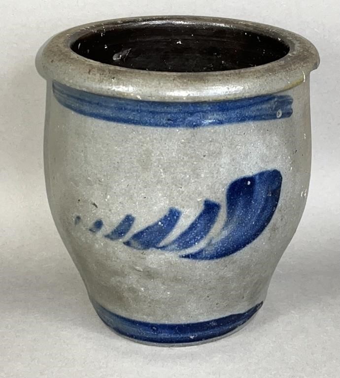 COBALT DECORATED STONEWARE JAR 2fb1197