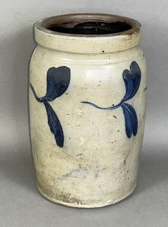 COBALT DECORATED STONEWARE JAR 2fb115d