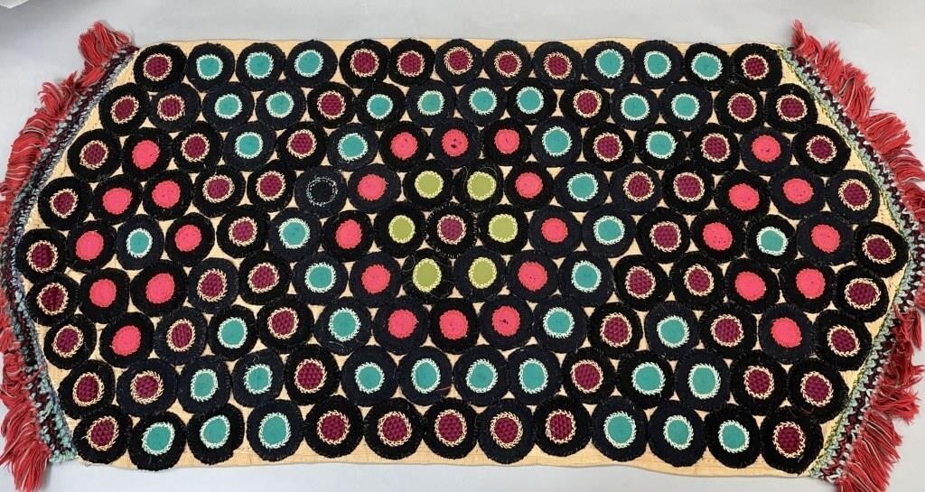 HEXAGON SHAPED PENNY RUG RUNNER 2fb125b