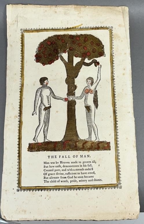 ADAM & EVE ILLUSTRATED PRINTED FLYLEAF