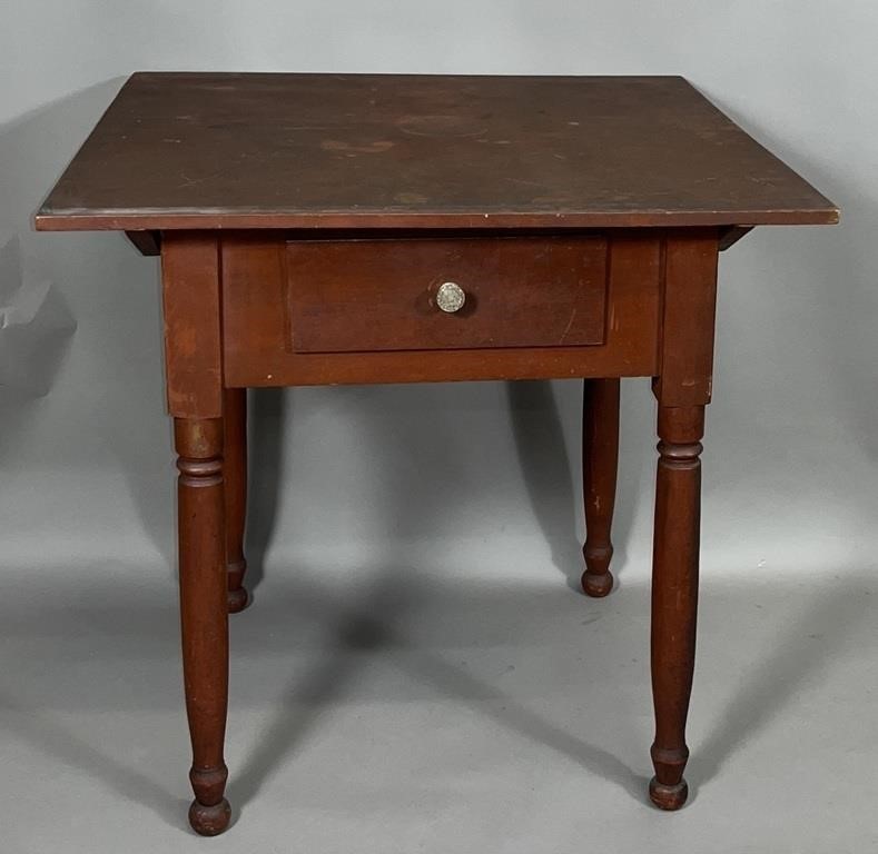 ONE DRAWER TABLE CA 1820 PEGGED 2fb128d
