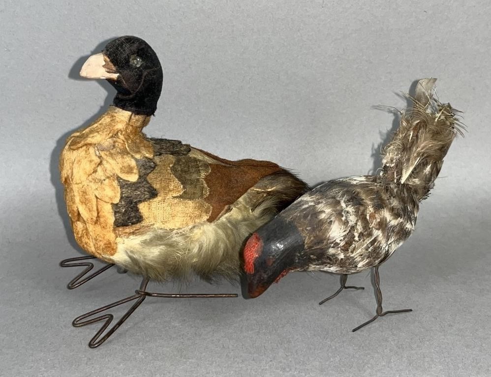 2 BIRD FIGURES CA. EARLY 20TH CENTURY;