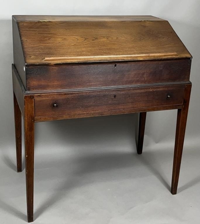 DESK ON STAND CA. 1810; IN WALNUT WITH