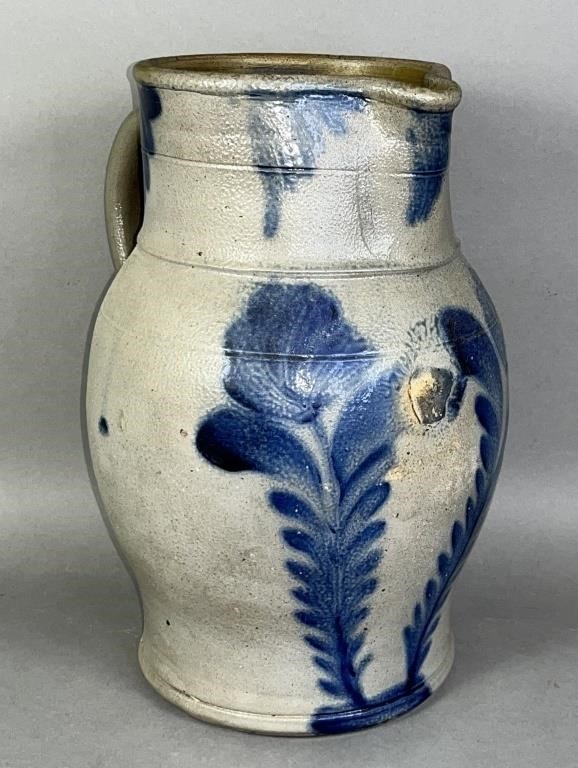 COBALT DECORATED REMMEY STONEWARE PITCHER