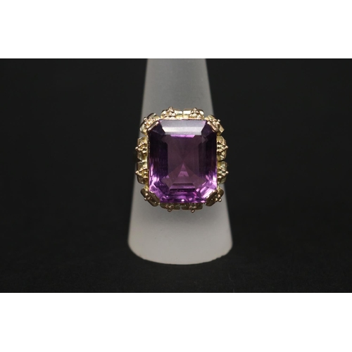 Vintage emerald cut Amethyst cocktail 2fb143f