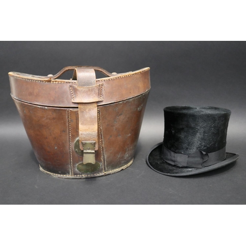 Antique silk top hat in original 2fb14d3