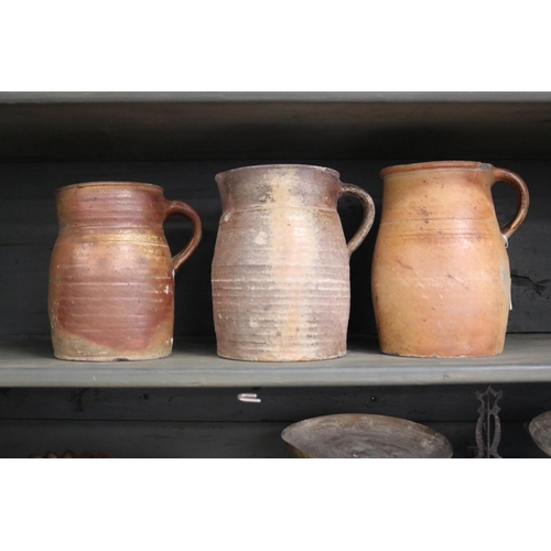 Lot of three antique French stoneware