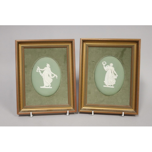 Two wedgwood framed oval green 2fb157d