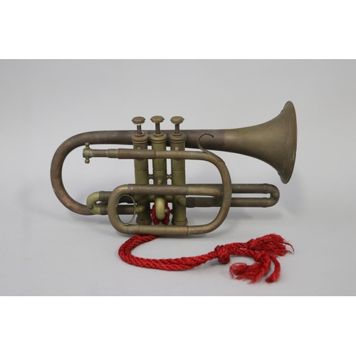 Antique small size brass cornet 2fb1583