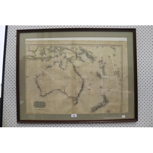 Antique early map copper plate engraving