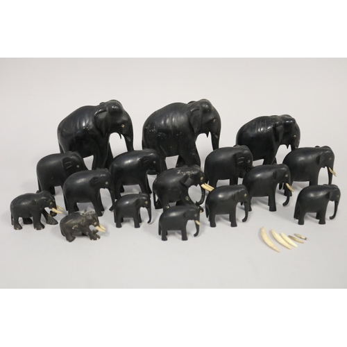 Collection of hardwood elephants  2fb15eb