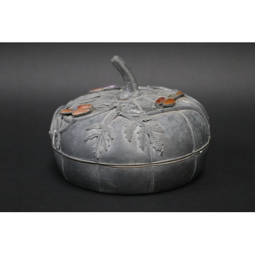 Antique Japanese pewter pumpkin 2fb159f