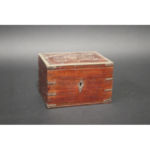 Antique six bottle perfume box, with