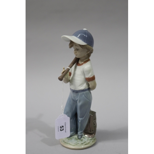 Lladro porcelain young boy baseball 2fb16b4
