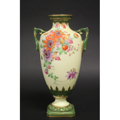 Twin handled pedestal vase with 2fb16c4