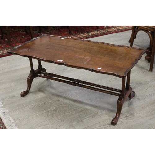 Georgian style shaped edge coffee table,