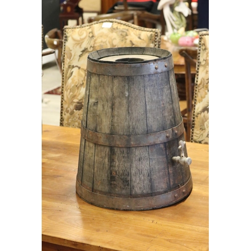 Antique French wooden barrel with 2fb166d