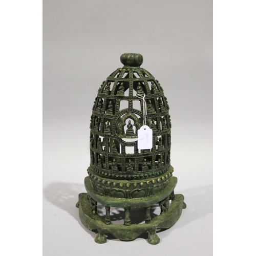 Old bronze two piece Buddhist Shrine light  2fb1716