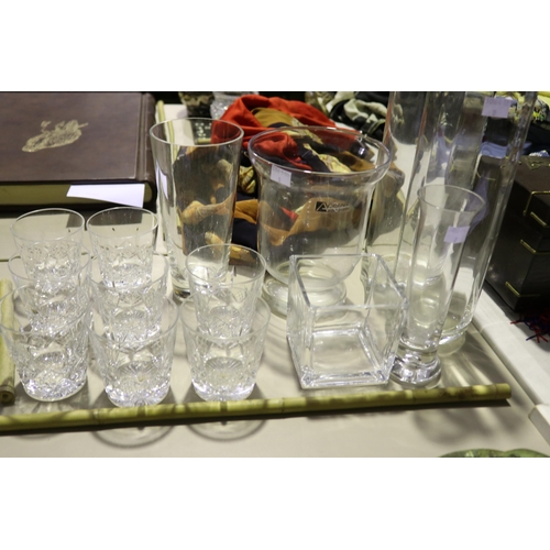 Assortment of glass vases to include 2fb1724