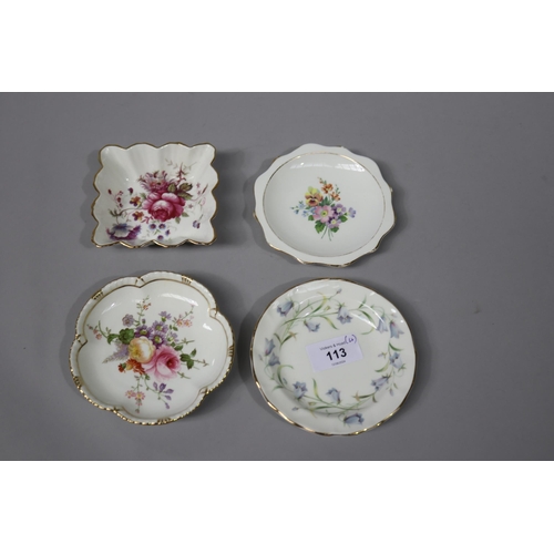 Four pin dishes to include Royal Albert,